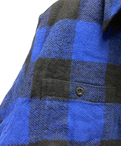 WACKO MARIA（ワコマリア）WACKO MARIA (ワコマリア) BLOCK CHECK FLANNEL SHIRT ブルー×ブラック サイズ:Sの古着・服飾アイテム