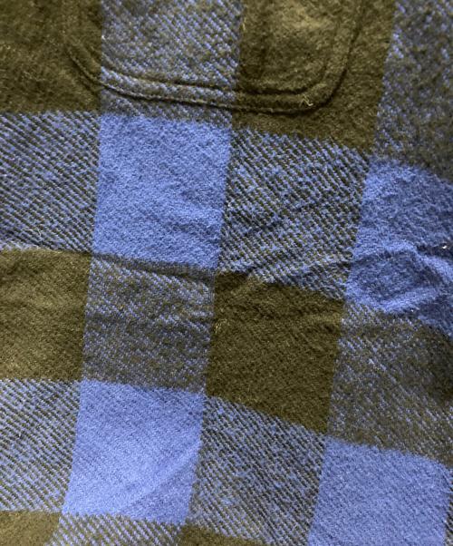WACKO MARIA（ワコマリア）WACKO MARIA (ワコマリア) BLOCK CHECK FLANNEL SHIRT ブルー×ブラック サイズ:Sの古着・服飾アイテム