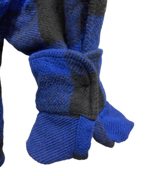 WACKO MARIA（ワコマリア）WACKO MARIA (ワコマリア) BLOCK CHECK FLANNEL SHIRT ブルー×ブラック サイズ:Sの古着・服飾アイテム