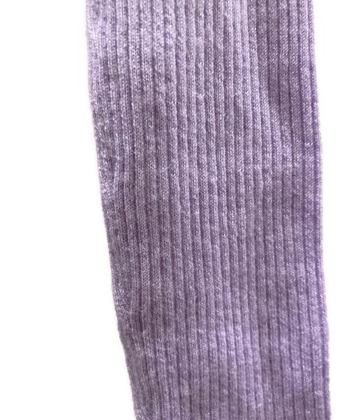 MYLAN（マイラン）MYLAN (マイラン) Cashmere Rib Crew Neck Top パープル サイズ:freeの古着・服飾アイテム