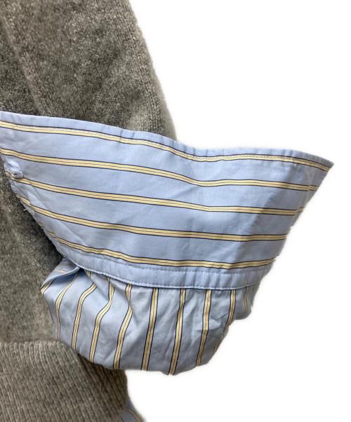 MYLAN（マイラン）MYLAN (マイラン) Cashmere V neck Knit Shirt Layered Dress ブルー×グレー サイズ:freeの古着・服飾アイテム