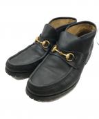 GUCCIグッチ）の古着「ホースビットアンクルブーツ」｜ブラック