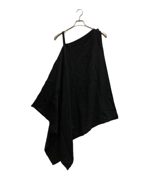 LIMI feu（リミフゥ）LIMI feu (リミフゥ) アシンメトリー長方形ケープ ブラック サイズ:Sの古着・服飾アイテム