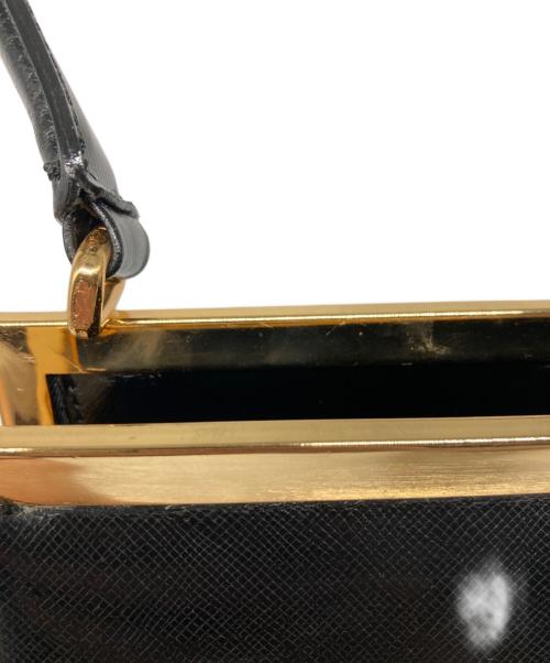 GIANNI VERSACE（ジャンニ・ヴェルサーチ）GIANNI VERSACE (ジャンニ・ヴェルサーチ) がま口ワンショルダーバッグ ブラックの古着・服飾アイテム