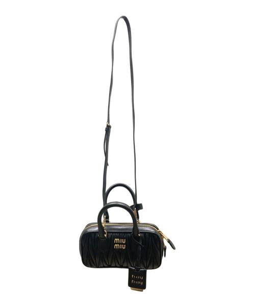MIU MIU（ミュウミュウ）MIU MIU (ミュウミュウ) アルカディ マテラッセレザー バッグ ブラックの古着・服飾アイテム