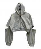 SELENAHELIOSセレナヘリオス）の古着「ショートジップパーカー」｜グレー