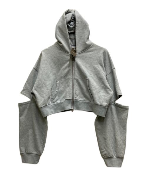 SELENAHELIOS（セレナヘリオス）SELENAHELIOS (セレナヘリオス) ショートジップパーカー グレー サイズ:freeの古着・服飾アイテム