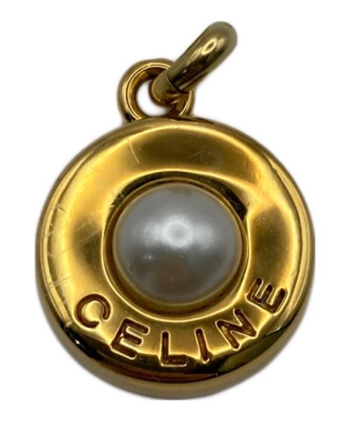 CELINE（セリーヌ）CELINE (セリーヌ) パールモチーフ/ハートビジューネックレス ゴールドの古着・服飾アイテム