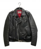WACKO MARIAワコマリア）の古着「カウレザーダブルライダースジャケット」｜ブラック