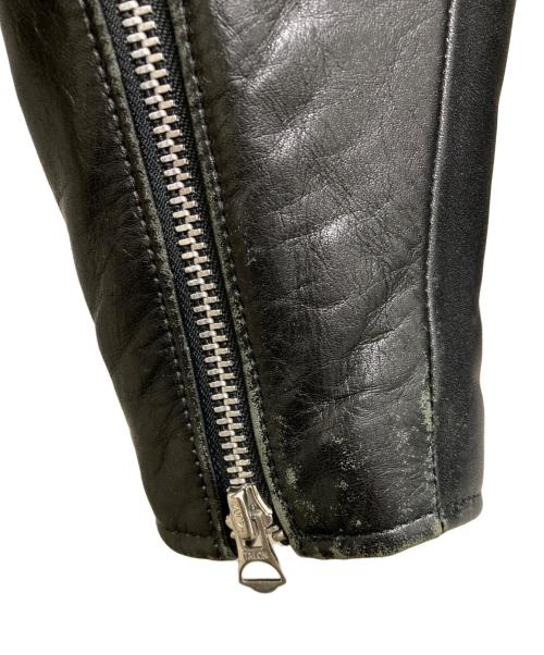 WACKO MARIA（ワコマリア）WACKO MARIA (ワコマリア) カウレザーダブルライダースジャケット ブラック サイズ:Sの古着・服飾アイテム