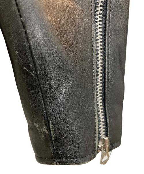 WACKO MARIA（ワコマリア）WACKO MARIA (ワコマリア) カウレザーダブルライダースジャケット ブラック サイズ:Sの古着・服飾アイテム