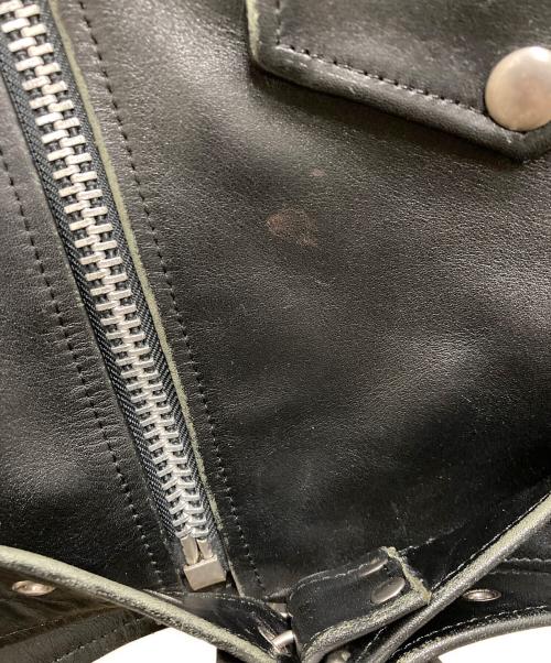 WACKO MARIA（ワコマリア）WACKO MARIA (ワコマリア) カウレザーダブルライダースジャケット ブラック サイズ:Sの古着・服飾アイテム