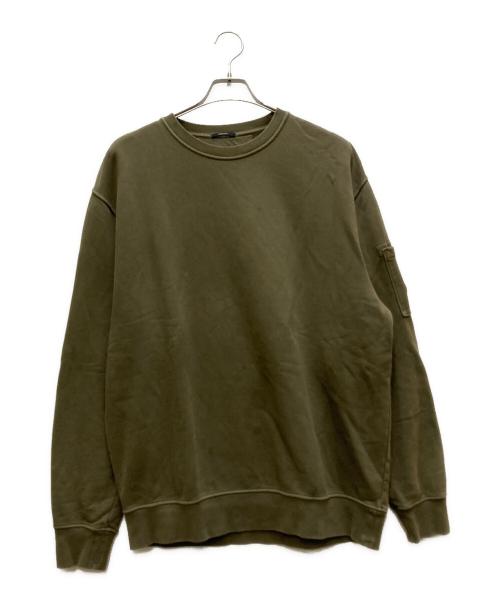 C.P COMPANY（シーピーカンパニー）C.P COMPANY (シーピーカンパニー) ゴーグルクルーネックスウェット オリーブ サイズ:XLの古着・服飾アイテム