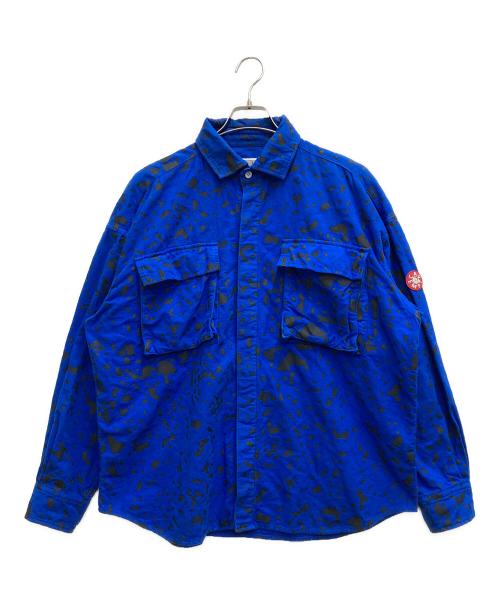 C.E（シーイー）C.E (シーイー キャブエンプト) NOISE FLANNEL BIG SHIRT#2 ブルー サイズ:Mの古着・服飾アイテム