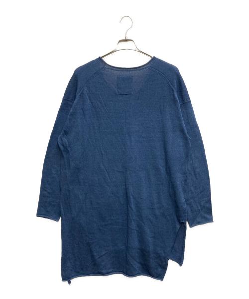 YOHJI YAMAMOTO（ヨウジヤマモト）YOHJI YAMAMOTO (ヨウジヤマモト) インディゴ染めコットンニット ブルー サイズ:2の古着・服飾アイテム