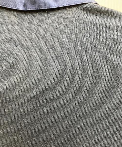 HERMES（エルメス）HERMES (エルメス) シルクスカーフ切替ニットシャツ ネイビー サイズ:Sの古着・服飾アイテム