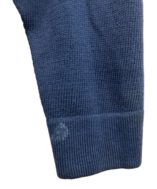 HERMES（エルメス）HERMES (エルメス) シルクスカーフ切替ニットシャツ ネイビー サイズ:Sの古着・服飾アイテム