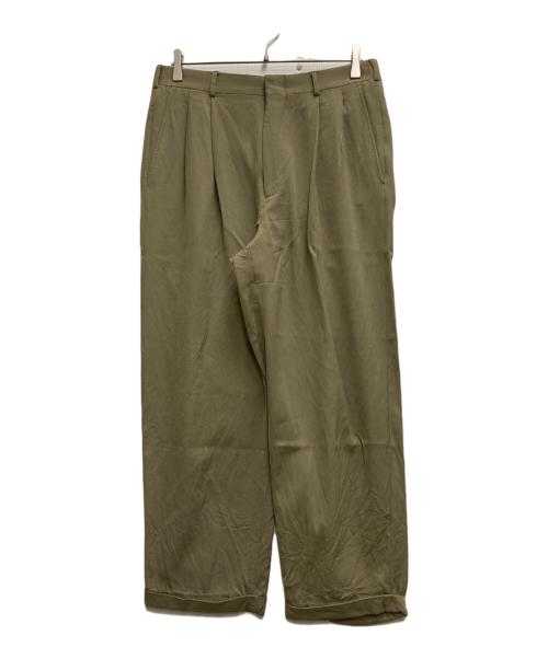 Eddie Bauer（エディーバウアー）Eddie Bauer (エディーバウアー) 90’sウールギャバ2タックパンツ グレー サイズ: 83.5cm (W33)の古着・服飾アイテム