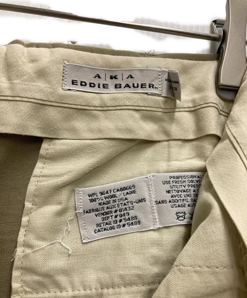 Eddie Bauer（エディーバウアー）Eddie Bauer (エディーバウアー) 90’sウールギャバ2タックパンツ グレー サイズ: 83.5cm (W33)の古着・服飾アイテム