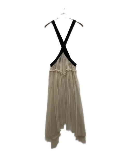 FETICO（フェティコ）FETICO (フェティコ) TULLE PINAFORE DRESS ベージュ サイズ:1の古着・服飾アイテム