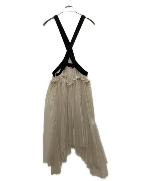 FETICO（フェティコ）FETICO (フェティコ) TULLE PINAFORE DRESS ベージュ サイズ:1の古着・服飾アイテム