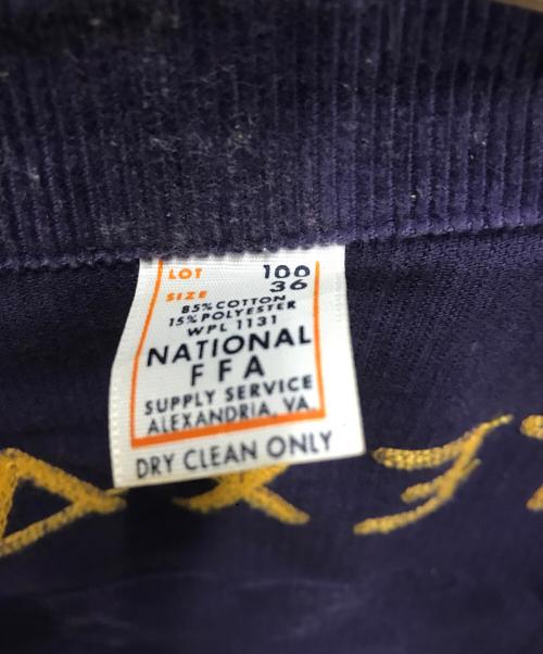 NATIONAL FFA（ナショナルエフエフエー）NATIONAL FFA (ナショナルエフエフエー) 90's ファーマーズジャケット ネイビー サイズ:36の古着・服飾アイテム