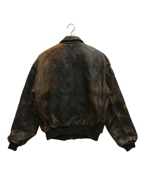 AVIREX（アヴィレックス）AVIREX (アヴィレックス) A-2 レザーフライトジャケット ブラウン サイズ:Sの古着・服飾アイテム