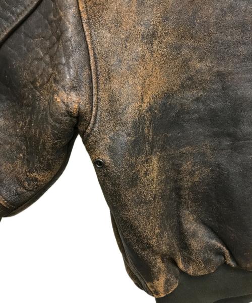 AVIREX（アヴィレックス）AVIREX (アヴィレックス) A-2 レザーフライトジャケット ブラウン サイズ:Sの古着・服飾アイテム