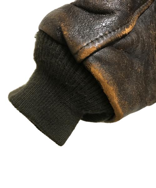 AVIREX（アヴィレックス）AVIREX (アヴィレックス) A-2 レザーフライトジャケット ブラウン サイズ:Sの古着・服飾アイテム