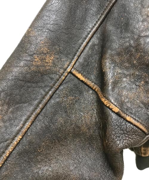 AVIREX（アヴィレックス）AVIREX (アヴィレックス) A-2 レザーフライトジャケット ブラウン サイズ:Sの古着・服飾アイテム