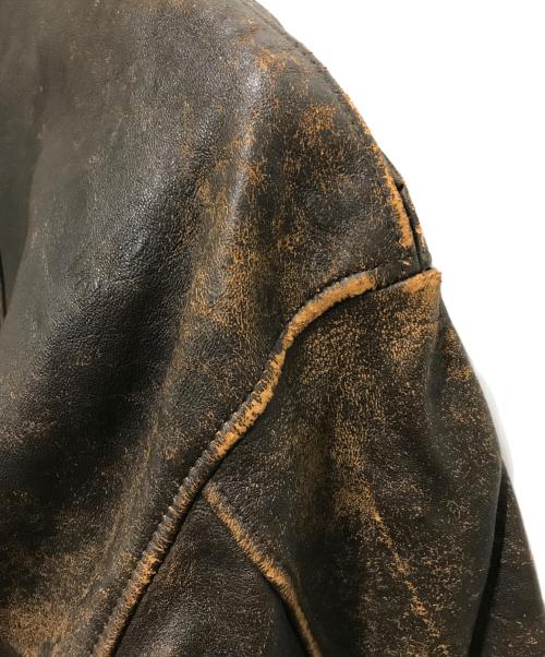 AVIREX（アヴィレックス）AVIREX (アヴィレックス) A-2 レザーフライトジャケット ブラウン サイズ:Sの古着・服飾アイテム