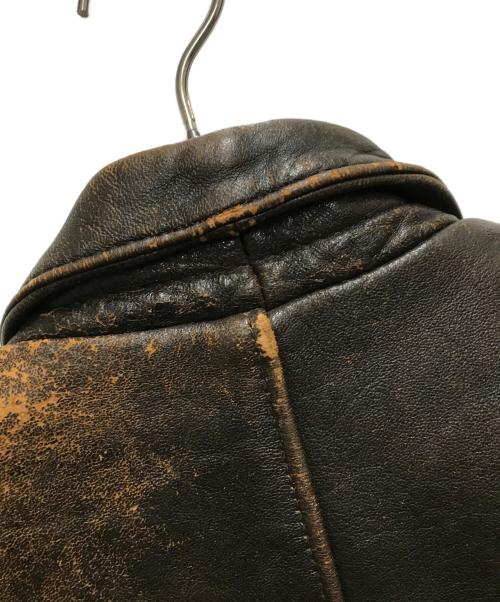 AVIREX（アヴィレックス）AVIREX (アヴィレックス) A-2 レザーフライトジャケット ブラウン サイズ:Sの古着・服飾アイテム