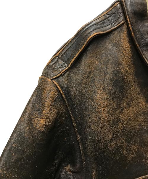 AVIREX（アヴィレックス）AVIREX (アヴィレックス) A-2 レザーフライトジャケット ブラウン サイズ:Sの古着・服飾アイテム