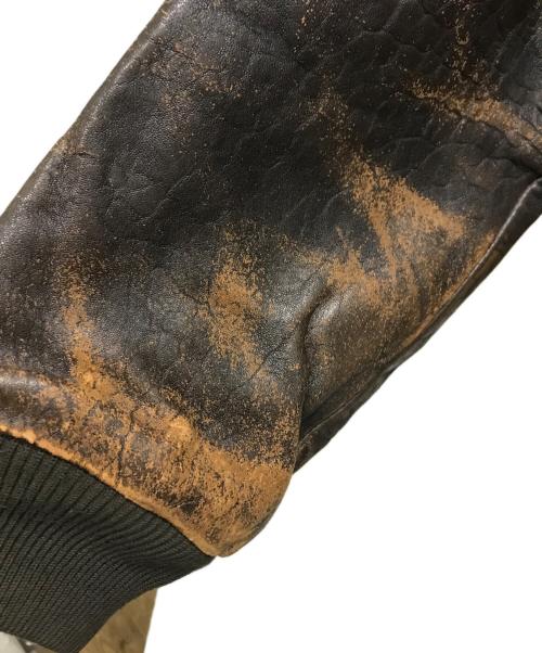 AVIREX（アヴィレックス）AVIREX (アヴィレックス) A-2 レザーフライトジャケット ブラウン サイズ:Sの古着・服飾アイテム