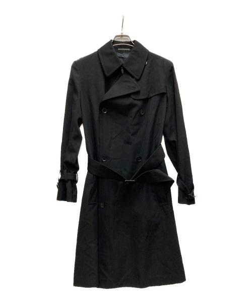 yohji yamamoto+noir（ヨウジヤマモトプリュスノアール）yohji yamamoto+noir (ヨウジヤマモトプリュスノアール) トレンチコート ブラック サイズ:2の古着・服飾アイテム