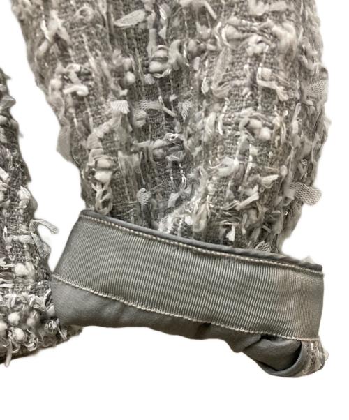 DRAWER（ドゥロワー）DRAWER (ドゥロワー) SPRING ツイードVネックジャケット グレー サイズ:36の古着・服飾アイテム