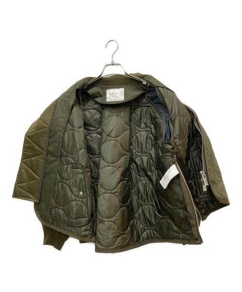sacai（サカイ）sacai (サカイ) Nylon Twill x Rip Stop Jacket オリーブ サイズ:1の古着・服飾アイテム