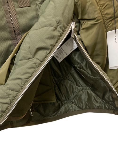 sacai（サカイ）sacai (サカイ) Nylon Twill x Rip Stop Jacket オリーブ サイズ:1の古着・服飾アイテム