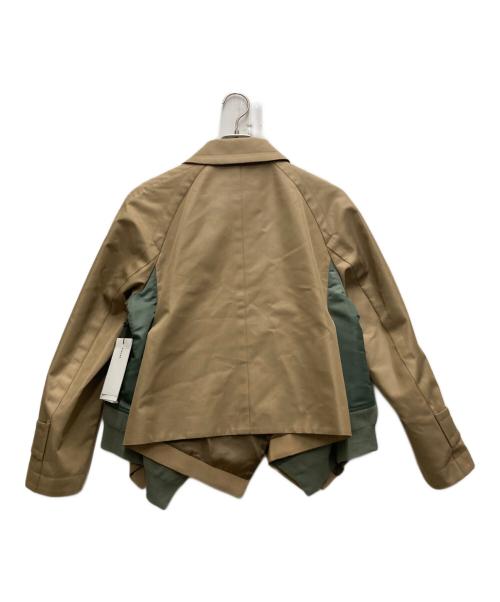 sacai（サカイ）sacai (サカイ) Two Toned Layered Gabardine Short Trench Jacket ベージュ サイズ:SIZE 1の古着・服飾アイテム