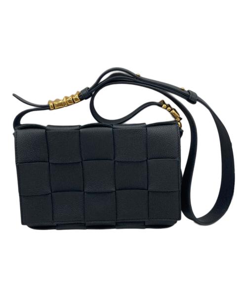 BOTTEGA VENETA（ボッテガベネタ）BOTTEGA VENETA (ボッテガベネタ) カセットクロスボディバッグ ブラックの古着・服飾アイテム