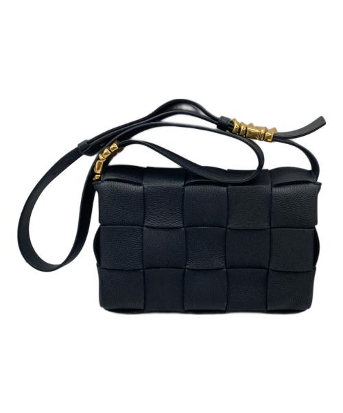 BOTTEGA VENETA（ボッテガベネタ）BOTTEGA VENETA (ボッテガベネタ) カセットクロスボディバッグ ブラックの古着・服飾アイテム
