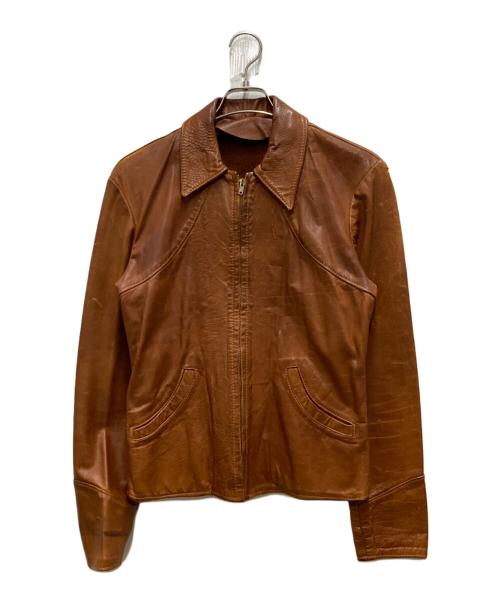 Natural Comfort（ナチュラルコンフォート）Natural Comfort (ナチュラルコンフォート) 70'sレザージャケット ブラウン サイズ:38の古着・服飾アイテム