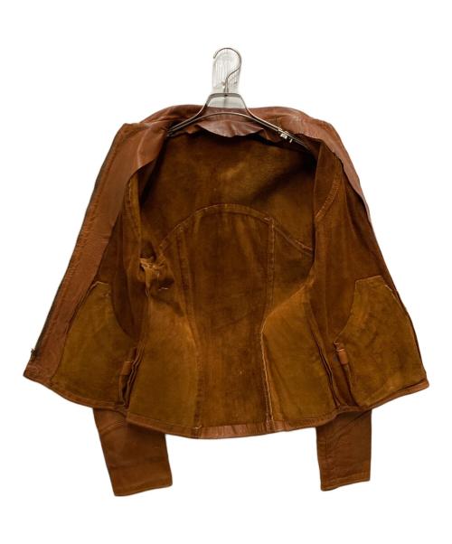 Natural Comfort（ナチュラルコンフォート）Natural Comfort (ナチュラルコンフォート) 70'sレザージャケット ブラウン サイズ:38の古着・服飾アイテム
