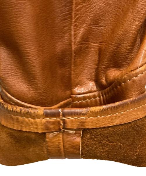 Natural Comfort（ナチュラルコンフォート）Natural Comfort (ナチュラルコンフォート) 70'sレザージャケット ブラウン サイズ:38の古着・服飾アイテム