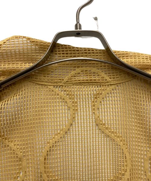 UNUSED（アンユーズド）UNUSED (アンユーズド) OPEN COLLAR MESH SHIRT イエロー サイズ:1の古着・服飾アイテム