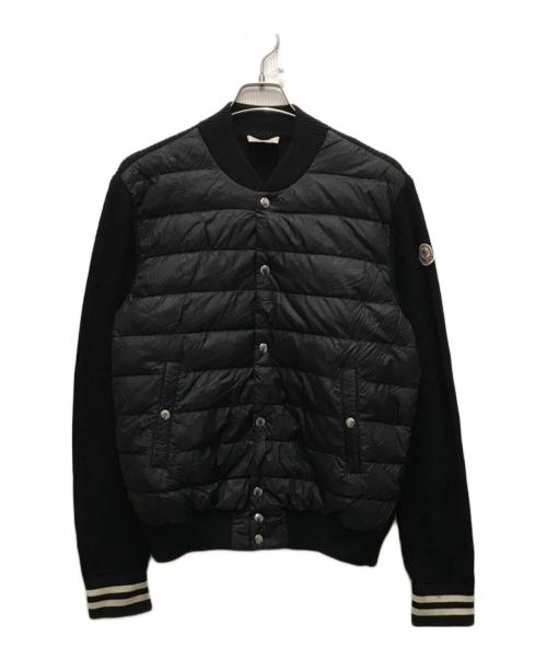 MONCLER（モンクレール）MONCLER (モンクレール) CARDIGAN TRICOT ニット切替ダウンジャケット ブラック サイズ:Lの古着・服飾アイテム