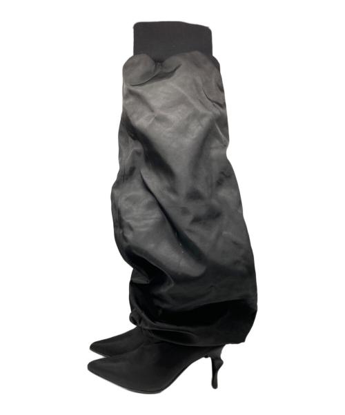 YELLO（イエロ）YELLO (イエロー) ルーズフィットロングブーツ ブラック サイズ:Lの古着・服飾アイテム