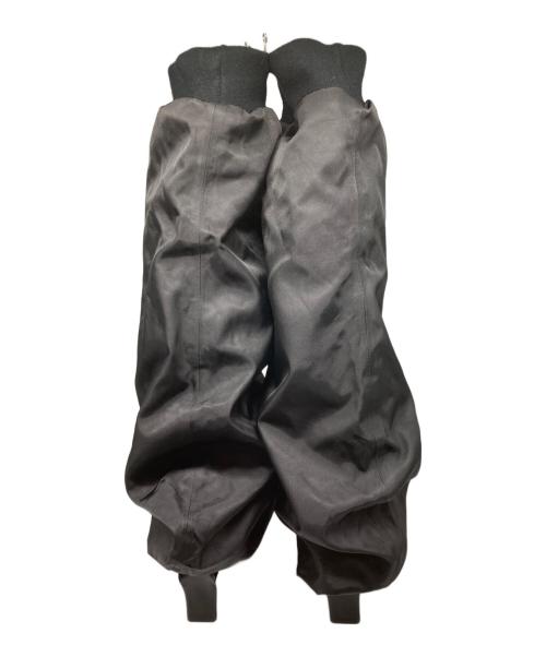 YELLO（イエロ）YELLO (イエロー) ルーズフィットロングブーツ ブラック サイズ:Lの古着・服飾アイテム