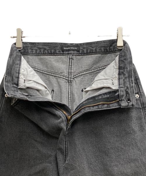 MAISON SPECIAL（メゾンスペシャル）MAISON SPECIAL (メゾンスペシャル) 加工デニムパンツ グレー×ゴールド サイズ:38の古着・服飾アイテム