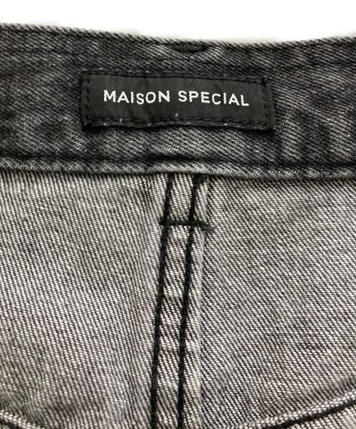 MAISON SPECIAL（メゾンスペシャル）MAISON SPECIAL (メゾンスペシャル) 加工デニムパンツ グレー×ゴールド サイズ:38の古着・服飾アイテム